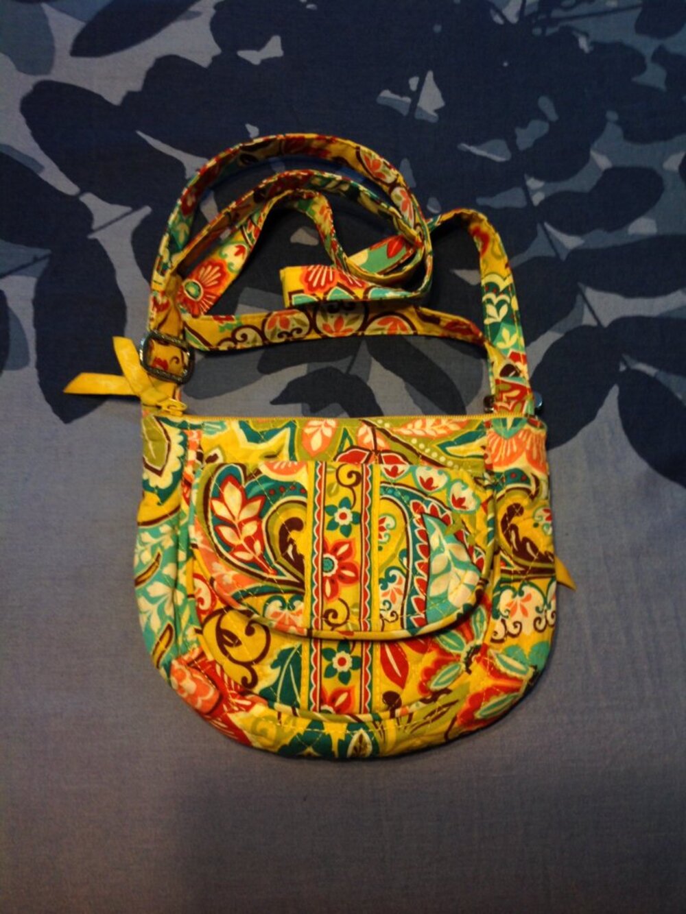 Vera Bradley Lizzy Provencal Pattern Floral Crossbody Purse Bag - Retired Print